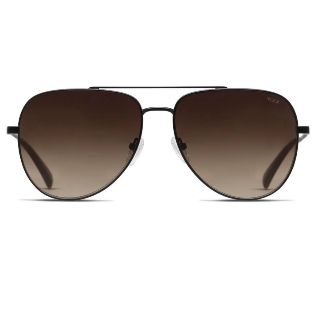 NWT TUMI De Rigo Aviator Sunglasses Black STU008
